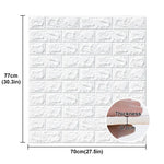 décoration murale moderne panneau adhésif brique texture blanc résistant humidité 70x77cm