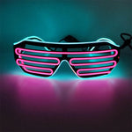 lunettes lumineuses led bleu rose lignes horizontales modernes élastiques événements halloween noël anniversaire