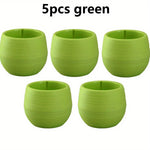 cache pots succulentes couleurs mixtes rayures horizontales moderne minimaliste plastique variété tons vibrant