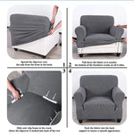 housses fauteuil vert clair tissu motifs geometriques anti debit adhésifs modernes polyester elastique salon