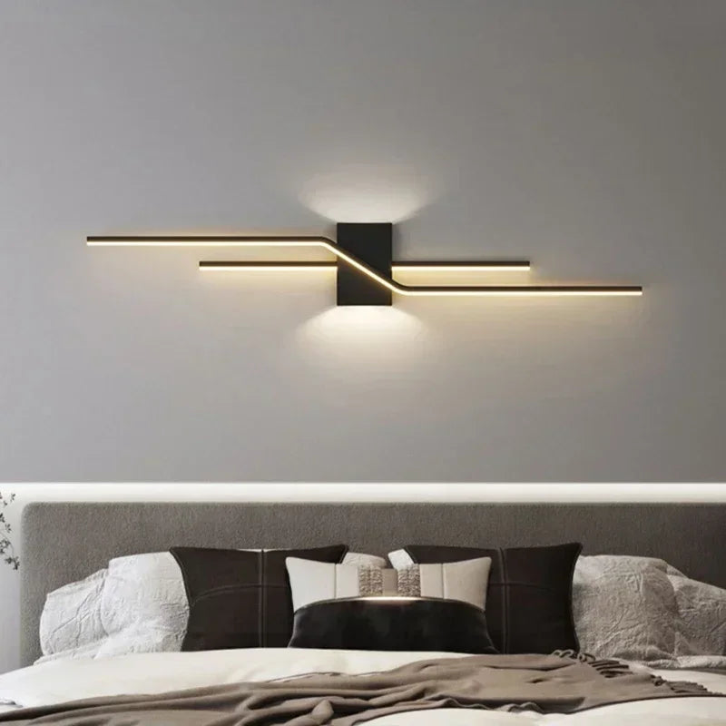 lampe murale led moderne noire dorée blanche réglable intensité minimaliste