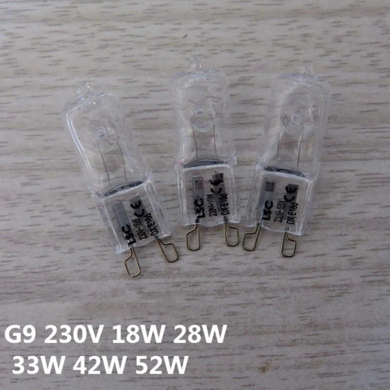 ampoules halogènes g9 transparentes classiques 25w 28w 40w 60w longue durée haute température