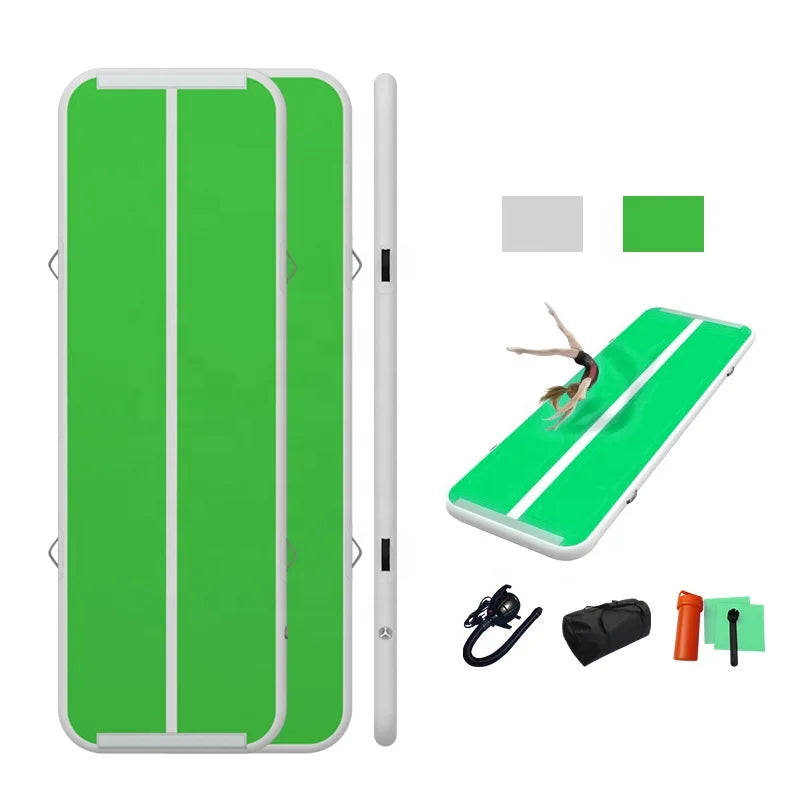tapis gonflable yoga exercice sport durable non glissant couleurs noir rouge vert menthe jaune