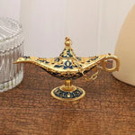 lampe huile ornementale artisanale métal durable décoration vintage table chambre orcement