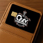 cartes crédit autocollantes ozzy osbourne logo waterproof résistantes graphique noir doré