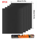 tapis cuisson antiadhésif réutilisable résistant chaleur fond four noir moderne silicone