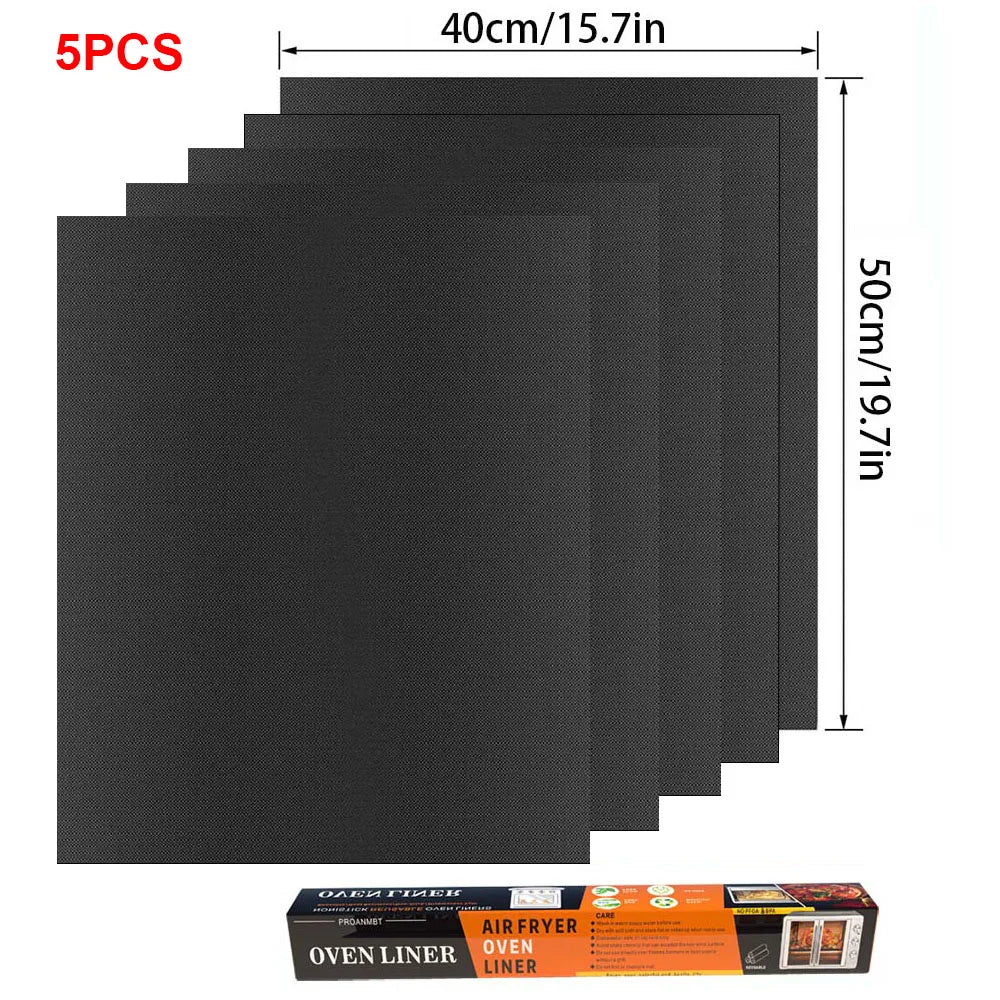 tapis cuisson antiadhésif réutilisable résistant chaleur fond four noir moderne silicone