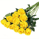 roses artificielles rouges decoration mariage anniversaire intérieur romantique branches soie verte