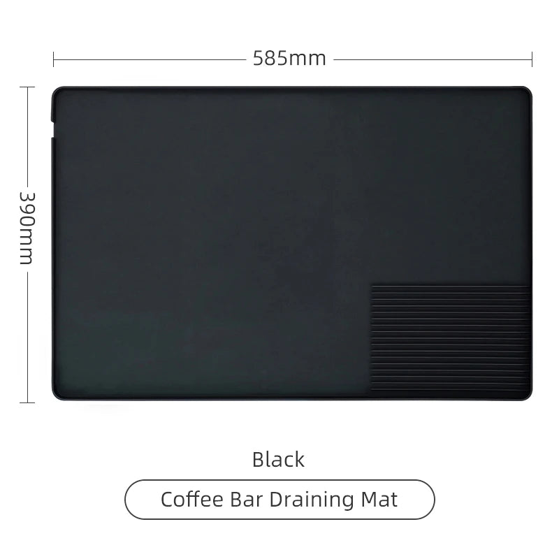 tapis rangement outils gris noir anti dérapant silicone brosse tamper distributeur portafiltre art latte