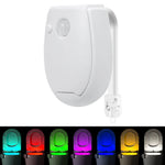 lampe toilette capteur mouvement blanc moderne adhésif interrupteur veilleuse led rgb rechargeable batterie aaa