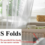 rideau blanc transparent tulle rayures moderne maison hospitalière machine laver