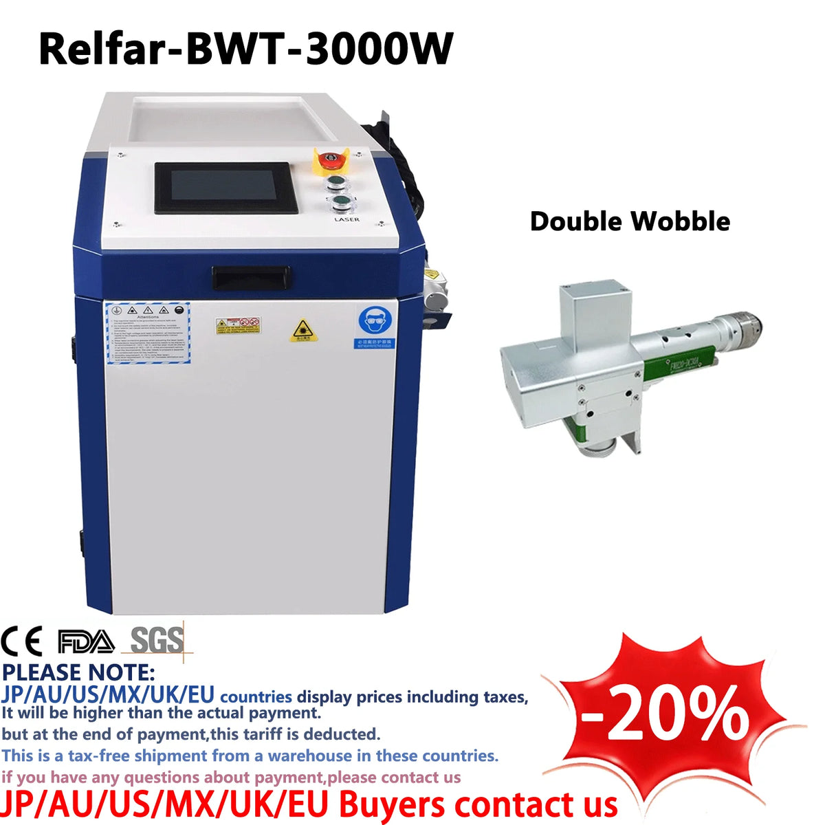 nettoyage laser machine 3000W tête manuelle tableau spécifications écran tactile objets rouillés nettoyage métal