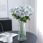 décoration intérieure moderne roses artificielles multicolores brillantes adhésif vase