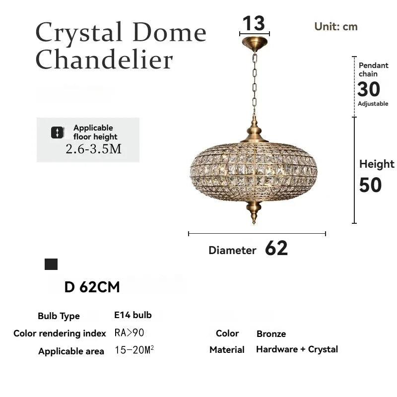 lustre pendentif cristal doré salon restaurant chambre exposition hall haute gamme creative