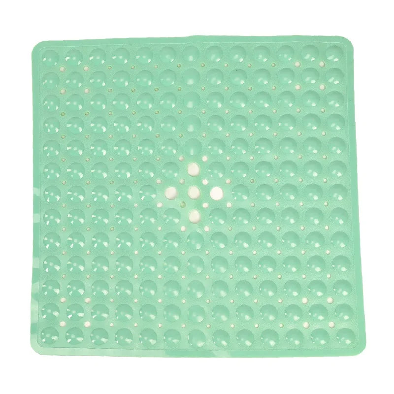 tapis bain antidérapant gris moderne perforations taches blanches opacité suction lavable machine