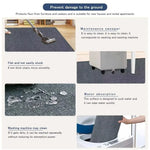 tapis sol antidérapant moderne gris uni 90x120cm 90x140cm adhésif polyester