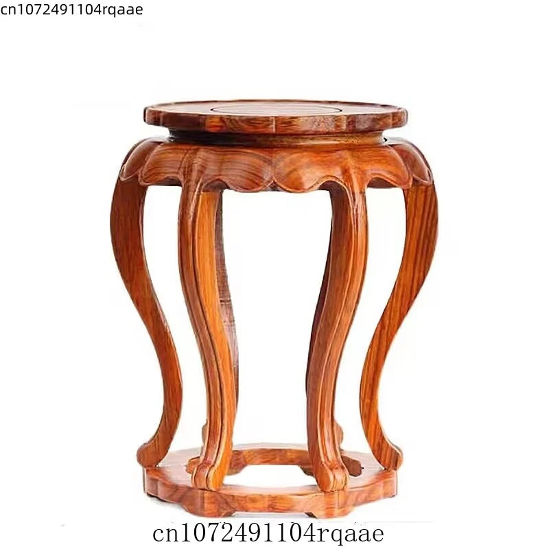 support présentation bois massif socle figurine vase théière décoration chinois traditionnel gravure