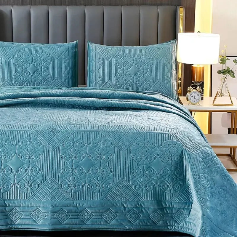 ensemble literie géométrique doux beige taupe chambre coucher couverture taies oreillers texturées