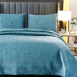 ensemble literie géométrique doux beige taupe chambre coucher couverture taies oreillers texturées