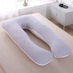 coussin maternité bleu clair forme polyester coton massage voyage literie allaitement