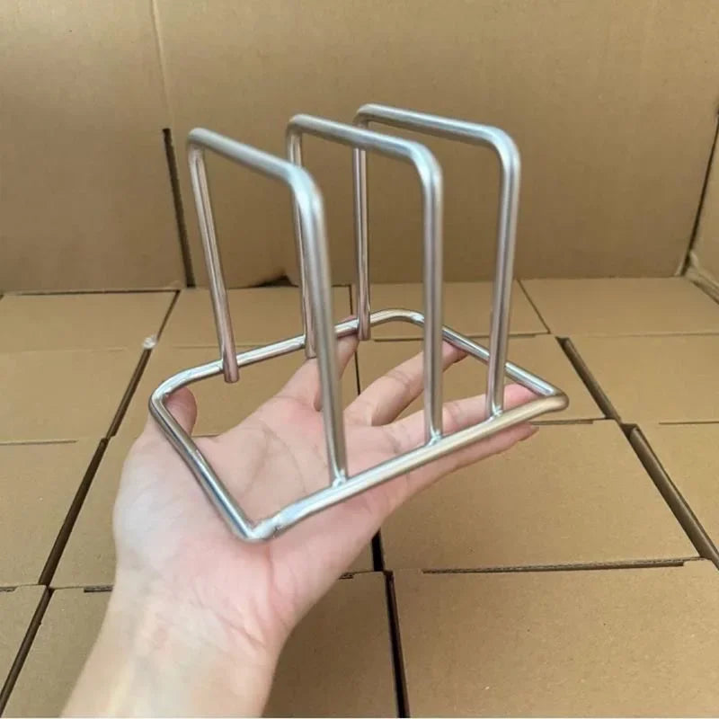 porte plaques acier inoxydable argenté moderne stable cuisine lisse brillant sans bpa résistant rouille