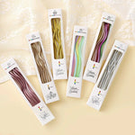 bougies gâteau or rose vert violet blanc lisses brillantes moderne festif anniversaire mariage fiançailles