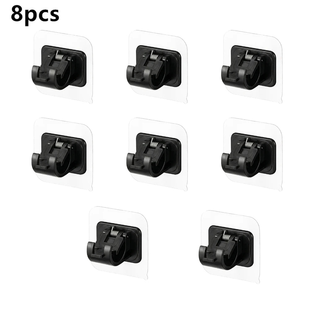 crochet adhésif transparent moderne tige rangement clip rideau support mural sans motif clips vêtements