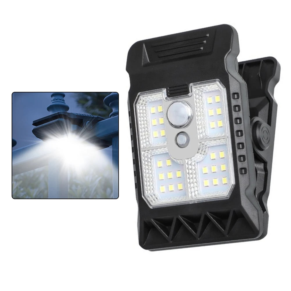 lampe solaire led extérieure noire moderne clips étanche autonome jardin camping