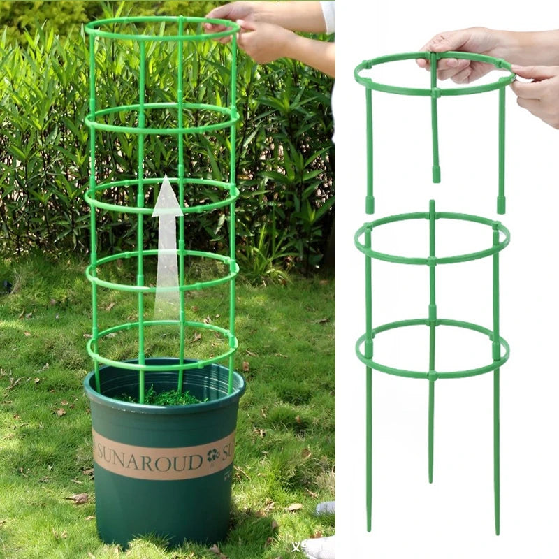 grille support plantes vert circulaire moderne fixations solides intérieur fleurs treillis plastique