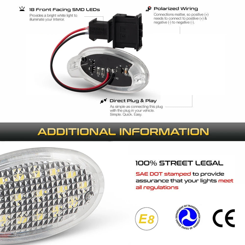 lampe led coffre voiture blanc moderne 18smd 3w 3400lumens t10 w5w 12v land rover