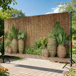 rideau imprimé 2d moderne rayures verticales naturel beige opaque clipsextérieur décorationporte garagefestival