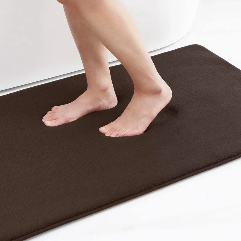 tapis bain gris noir marron microfiber antidérapant moderne doux salle bain cuisine