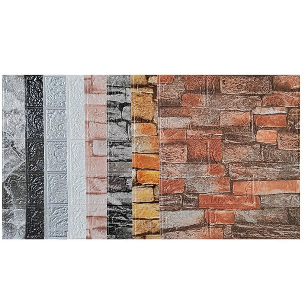 panneaux decoratifs murals multicolores aspect pierre naturelle modernes adhesifs 35x38.5cm deco rouleau