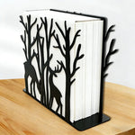 support livre cerfs arbres métal noir blanc moderne décoratif nature rustique