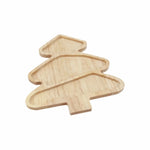 assiettes bois naturel assiettes noël forme d'arbre cerf décoration festive modernes