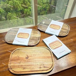 planches découpe métal round naturel brun clair foncé rayures grain classique rustique couteau