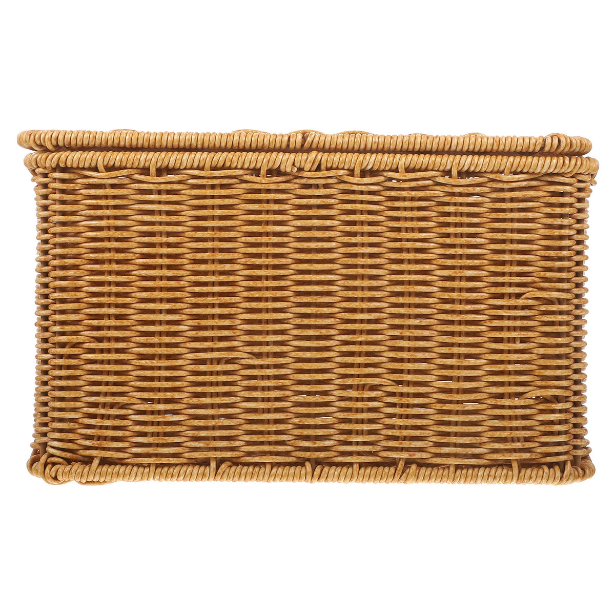 Détail du tissage manuel du panier en rotin montrant sa texture naturelle