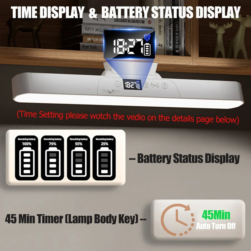 lampe led blanc moderne réglable télécommande recharge usb économie énergie protection yeux multiprise