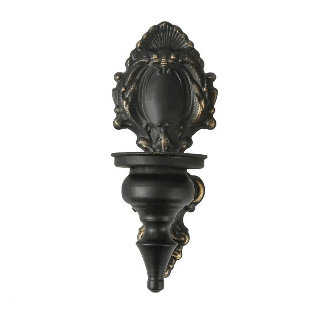 bougeoir mural ornements baroques blanc or noir decoration vintage classique maison