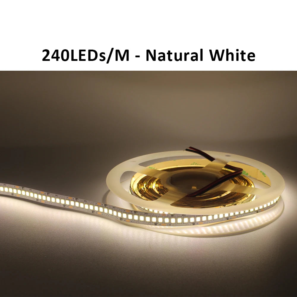 ruban led flexible 120leds 24v blanc bleu jaune vert double faced tape decoration moderne