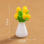 bouquet fleurs artificielles miniature décoratives feuilles fleurs diverses couleurs opaques décoration intérieure festive