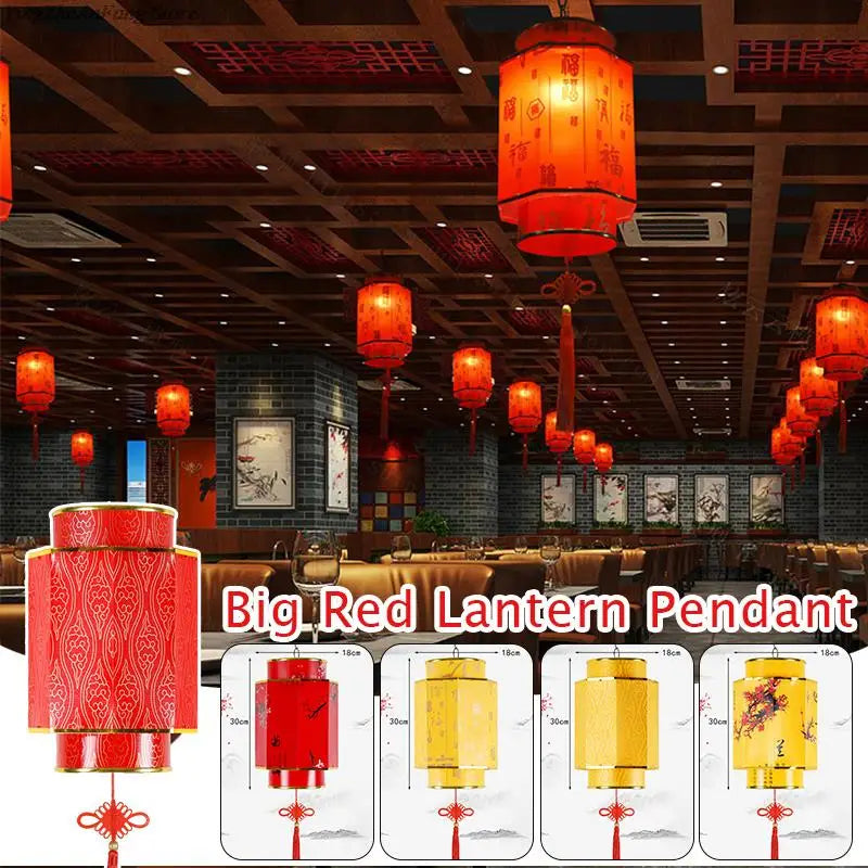 lanternes suspendues traditionnelles chinoises rouge jaune motifs floraux PVC étanches fêtes nouvel an