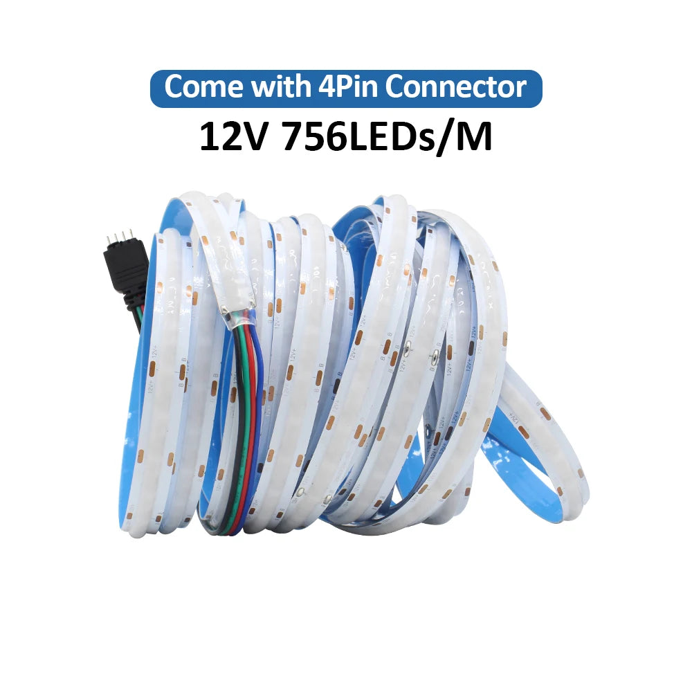 ruban led flexible 756 840 leds rgb blanc multicolore adhésif moderne 12v 24v 1m