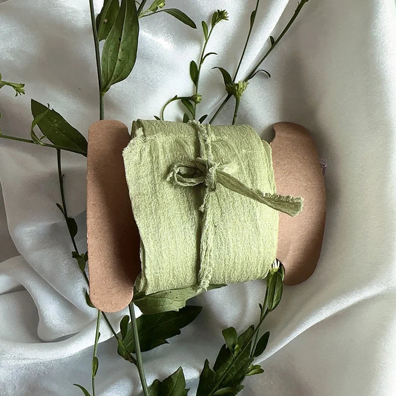 rubans coton blanc rose clair beige vert clair gris violet texture ondulée simple délicat