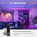 ampoule led intelligente e27 rgb blanc chaud application tuya smart life alexa google moderne