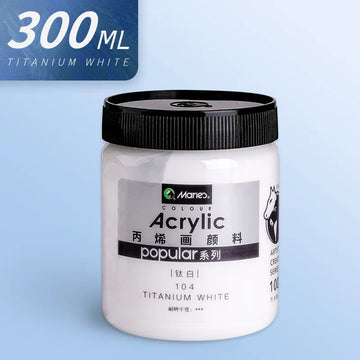peinture acrylique blanche 300ml pot mural toile verre papier protection solaire imperméable
