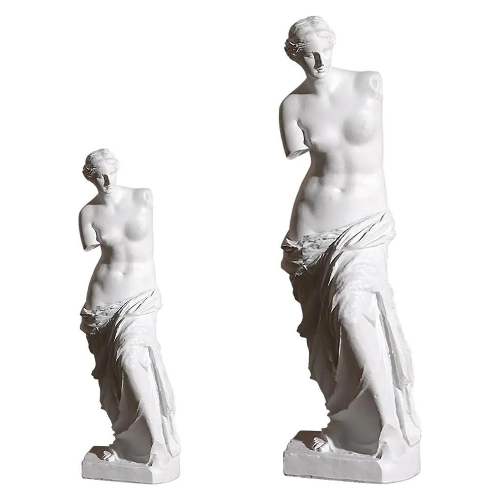 statue grecque mythologie vénus blanche drapée décoration intérieure moderne table salon résine opaque classique