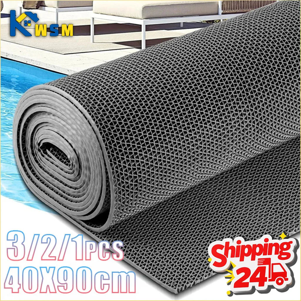 tapis sol salle bain drainage rapide anti dérapant pvc moderne noir rouge vert grille
