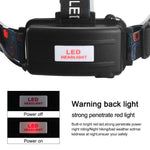 lampe frontale led noire rechargeable usb camping red verte blanche fixe ceinture