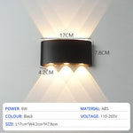 lampes murales led modernes noires étanches ip65 extérieures intérieures 2w 4w 6w 8w 10w